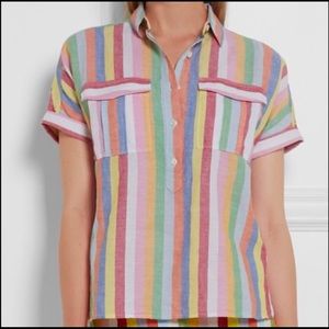 JCrew Popover Shirt in Candy Stripe